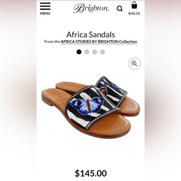 Brighton Africa Designer Beth Farrara Leather Flip Flop Sandals 7 1/2 - Picture 8 of 8